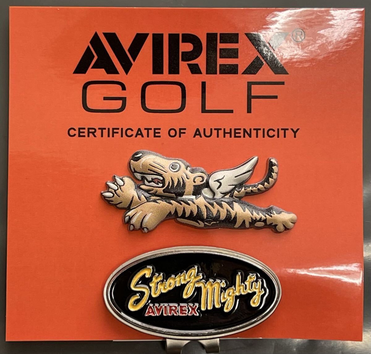 送料無料AVIREX GOLFアヴィレックスゴルフ希少USA伝説flyingタイガースクリップマーカー立体3D加工台座ミリタリーDesign Yello(大特価)新品拍卖