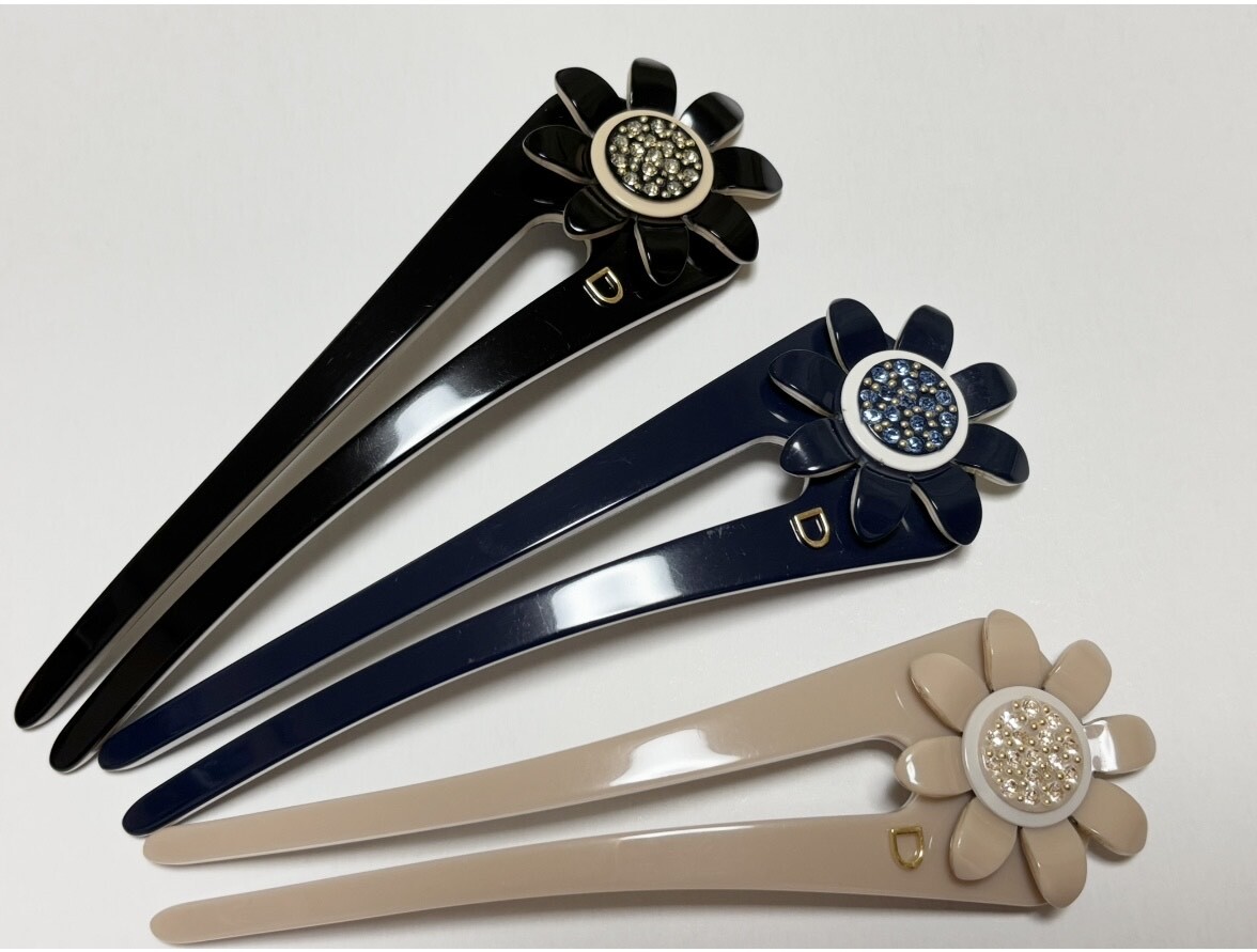 (未使用)3点まとめ売り DEVISAGE デヴィサージュ 花柄 U字スティック かんざし TOURNESOL(トゥルヌソル)シリーズ BIBI購入品拍卖