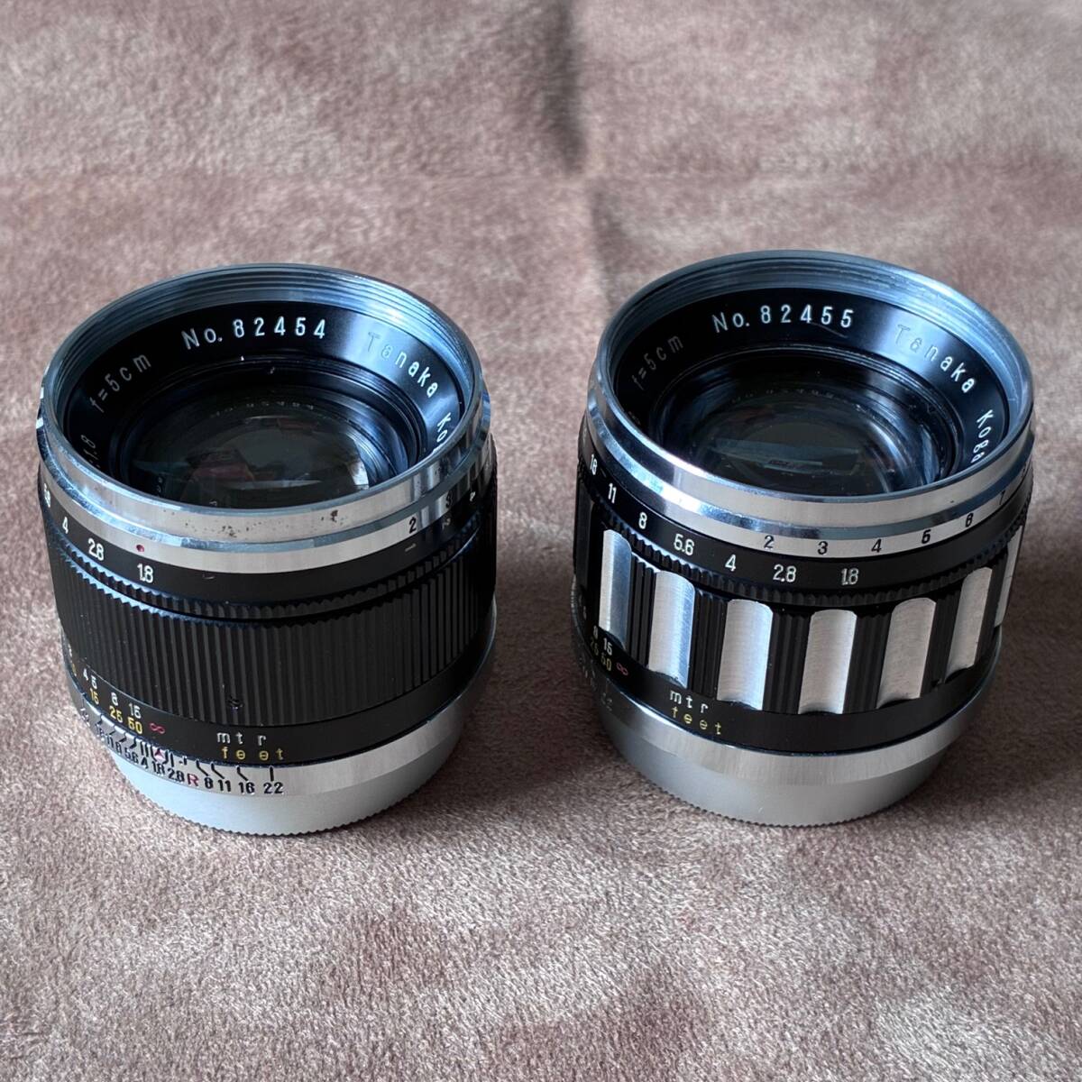 ※最終出品です※【希少】Tanaka Kogaku TANAR 50mm f1.8 LTM №82454&№82455(田中光学 タナー 50mm f1.8 Lマウント 連番2本セット)拍卖