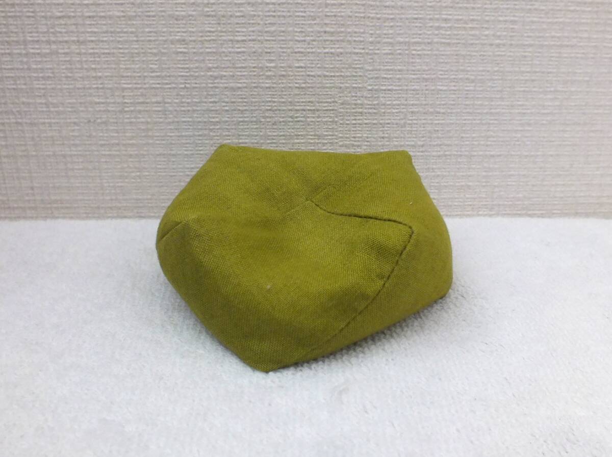 ドールサイズ★きみどり斑模様☆椅子クッション★*ハンドメイド* ドール用・ねんどろいど・アクスタ・ぬいぐるみ等に♪拍卖