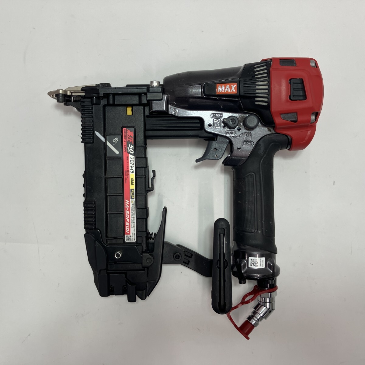 MAX マックス フロアタッカ HA-50F3 レッド 高圧 50mm ケース付 やや傷や汚れあり拍卖