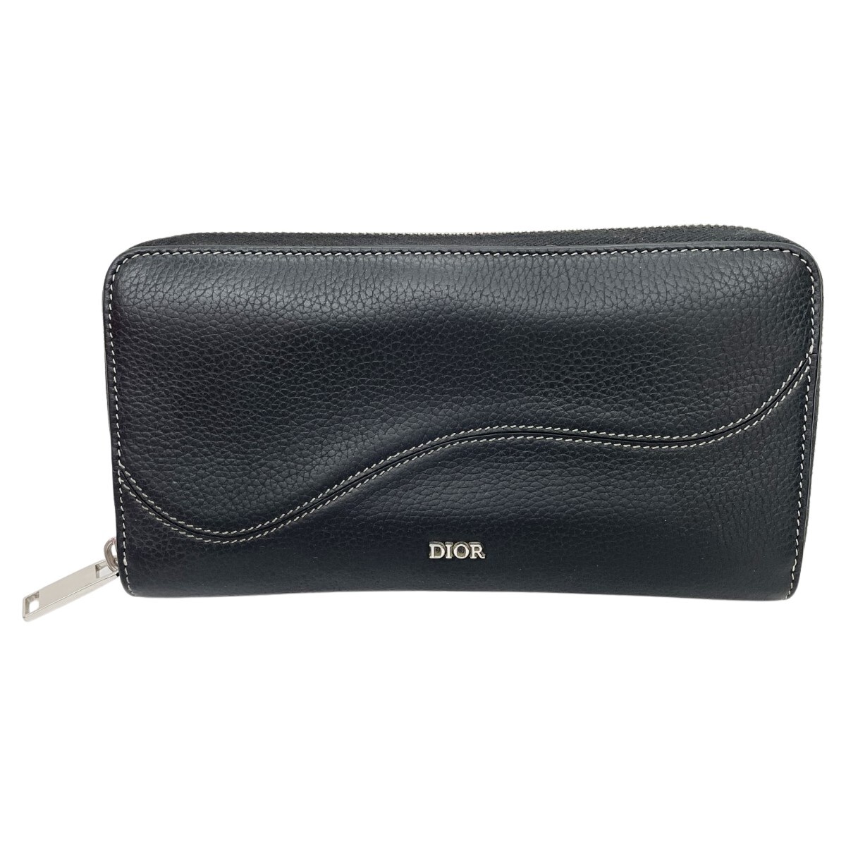 〇〇 Dior 長財布 Saddle ロングジップウォレット 2ADBC315YKK_H00N ブラック やや傷や汚れあり拍卖