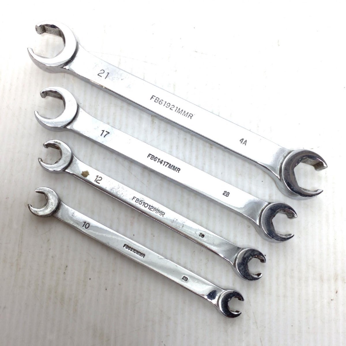 ΘΘ MAC ハンドツール フレアナットレンチ 程度B 4本セット 使用感有 FB61921MMR/1417/1012/810 やや傷や汚れあり拍卖