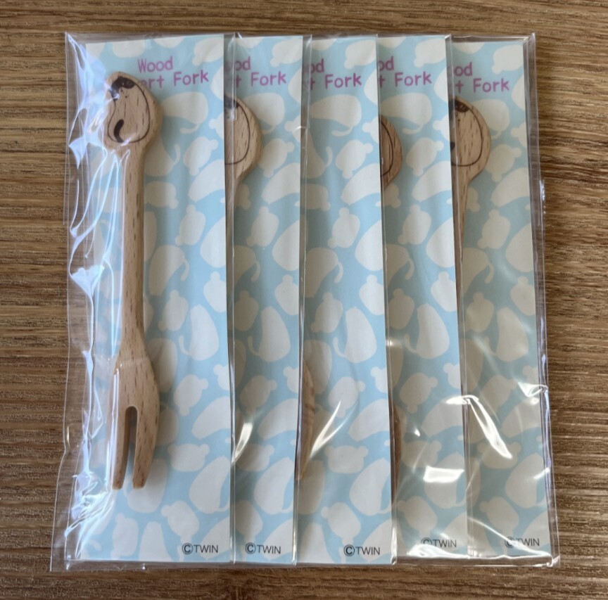 ぽてねこ 木製のカトラリー 木デザートフォーク 覆面拍卖