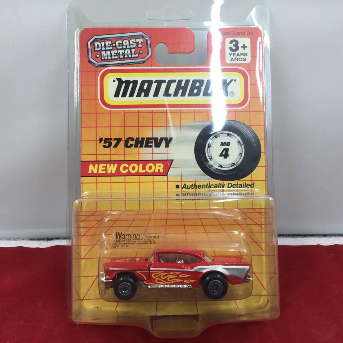 MATEL マテル Matchbox マッチボックス '57 Chevy New Color 1957年 シェビー 新色 MB004 赤 未開封品拍卖