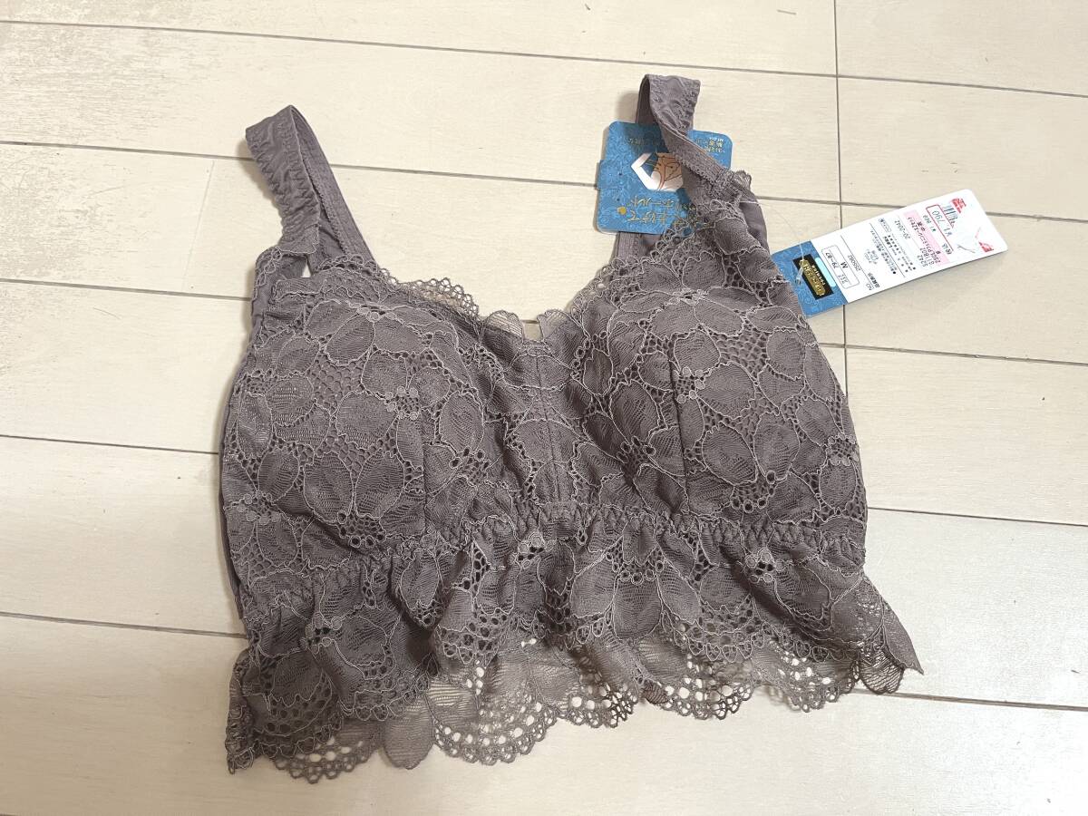 ◆ブラジャー M◆しまむら CLOSSHI いつでもふっくら愛されバスト ノンワイヤーブラ:ブラウン拍卖