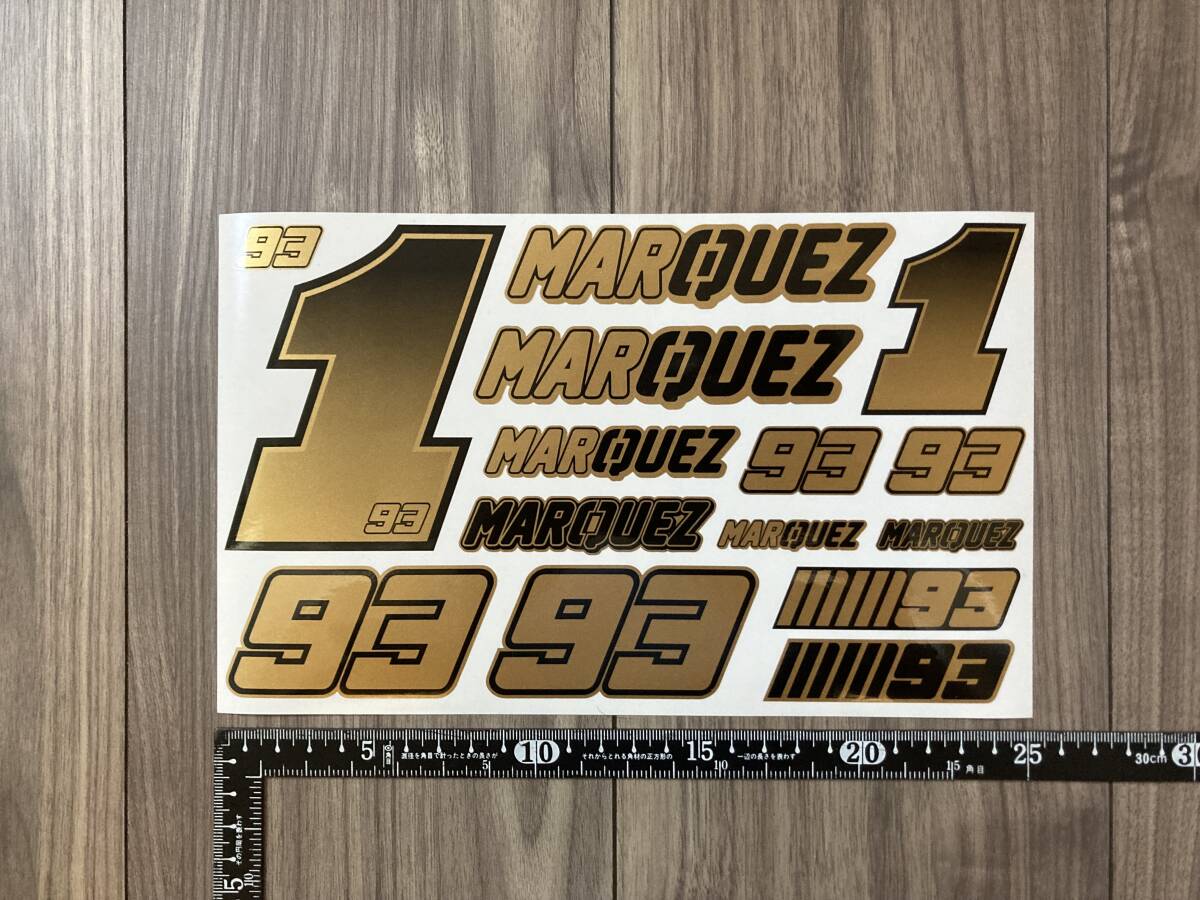 送料無料 Marc Marquez 93 マルクマルケス カッティング ステッカー セット 16 x 26cm拍卖