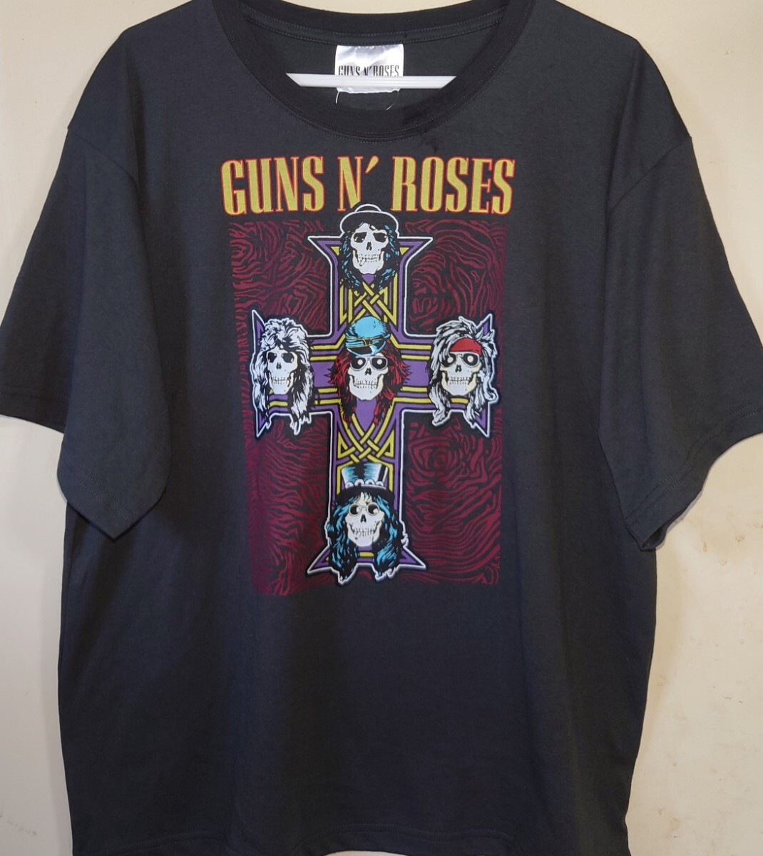 即決 ガンズ・アンド・ローゼズ レディース ライセンスTシャツ【L】新品タグ付き Guns N' Roses チャコール拍卖