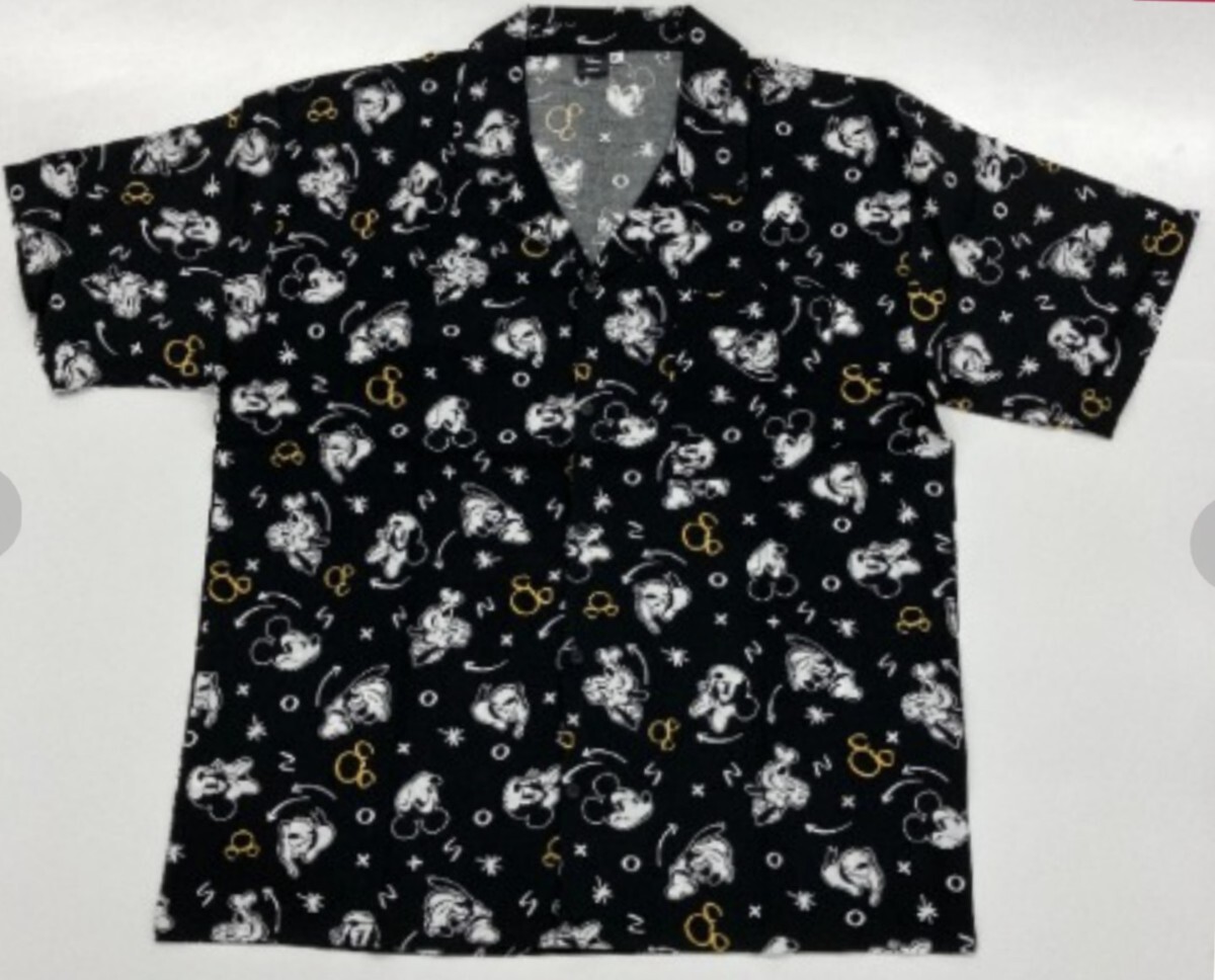 即決 ミッキーマウス メンズアロハシャツ【3L】新品タグ付き ディズニー 開襟シャツ Tシャツ拍卖