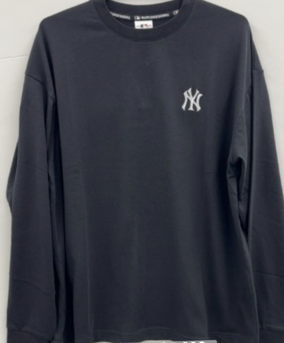 即決 MLB ニューヨーク・ヤンキース メンズロングスリーブTシャツ【M】新品タグ付き ロンT 長袖Tシャツ ブラック拍卖