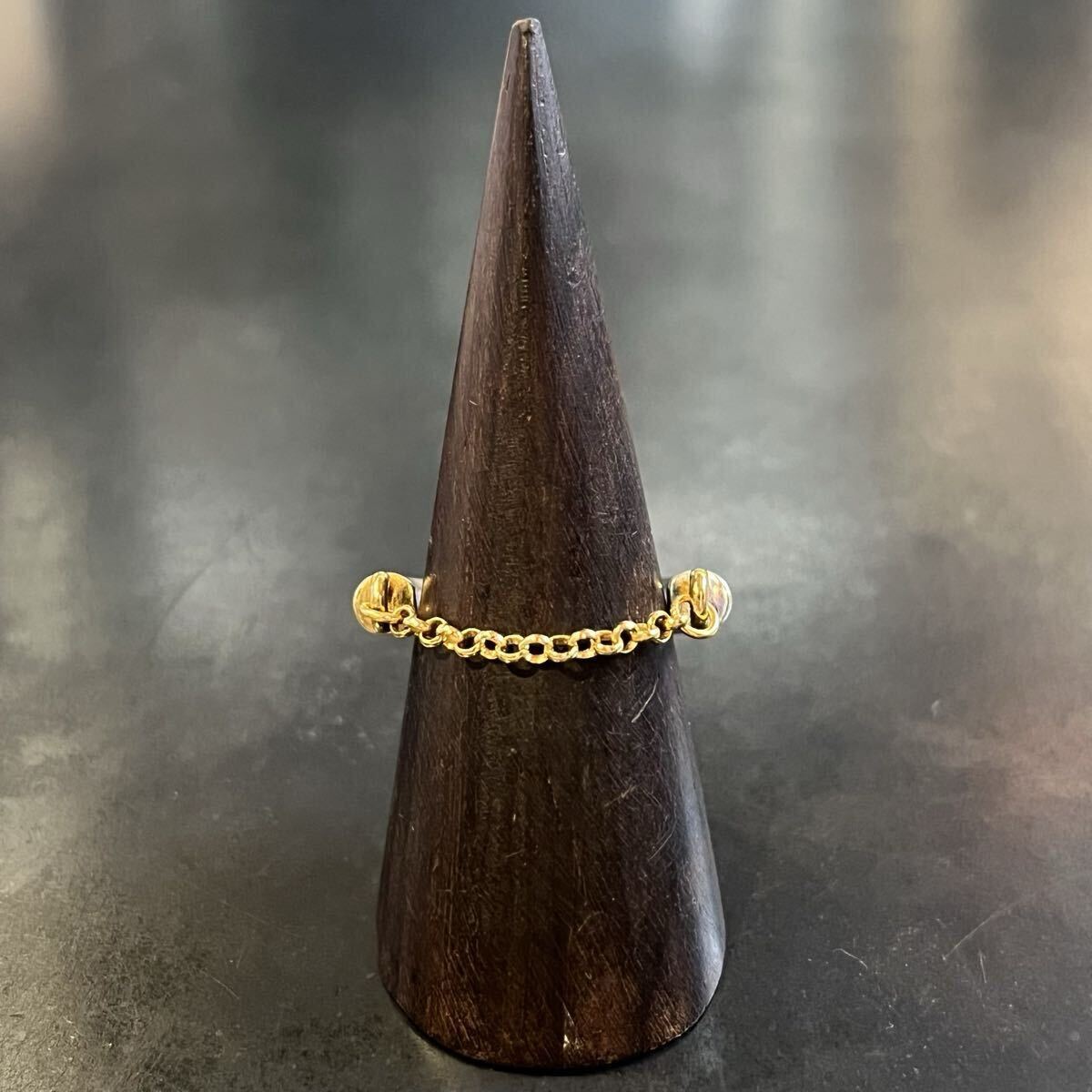 SILVER925 BENT CYLINDER CHAIN DESIGN RING/シルバー/リング拍卖