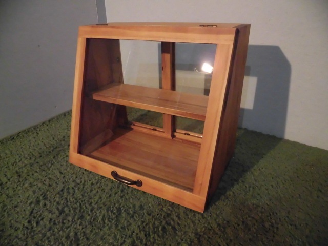 【送料無料】即決(展示品・新品)アウトレットキッチンカウンター上収納2段★透明ガラスラック(ナチュラル)拍卖