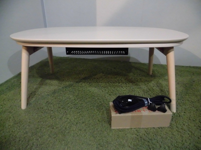 【送料無料】即決アウトレット【限定品・新品】オールシーズン☆北欧風☆折れ脚リビングこたつカルミナ(ホワイト)拍卖