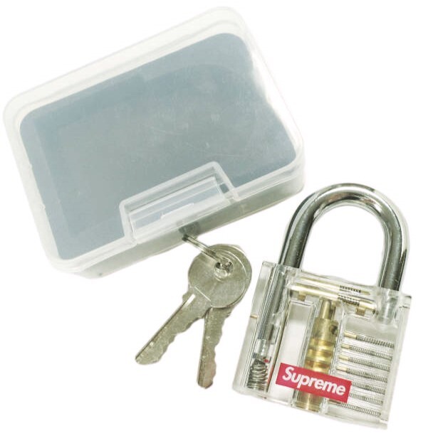 新品 SUPREME シュプリーム 20SS Transparent Lock トランスペアレントロック 南京錠 クリア ボックスロゴ 鍵 s18675拍卖