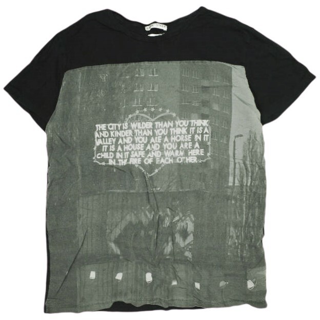 EACH×OTHER イーチアザー ポルトガル製 Limited Edition Robert Montgomery プリントTシャツ S15A11193 S ブラック 半袖 トップス g23300拍卖