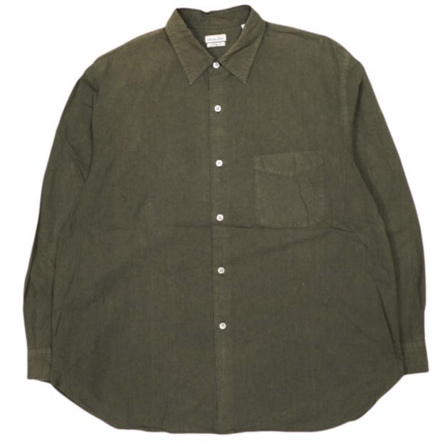 Steven Alan スティーブンアラン G/DYE POPLIN REGULAR COLLAR SHIRT - LOOSE ポプリンレギュラーカラーシャツ 8111-149-0933 M BROWN拍卖