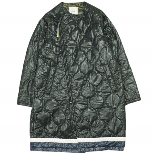 yoshio kubo x OPENING CEREMONY ヨシオクボ オープニングセレモニー 別注 キルティングノーカラーコート S BLACK 中綿 アウター g23468拍卖