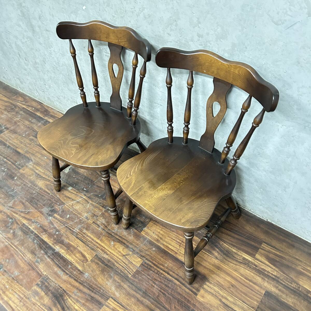 wn1/2 飛騨産業 HIDA キツツキ ウィンザーチェア オーク無垢材 ダイニングチェア チェア アームレスチェア 飛騨家具 ★直接引取歓迎◎拍卖