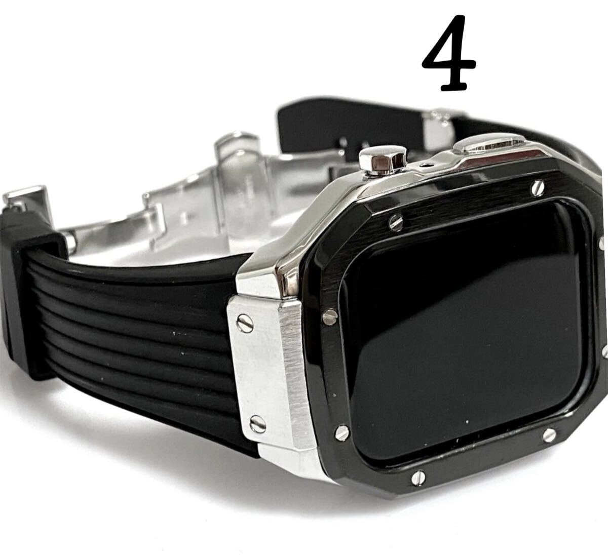 改良版☆アップルウォッチバンド ラバーベルト Apple Watch ケース カバー 44mm 45mm ツートン拍卖