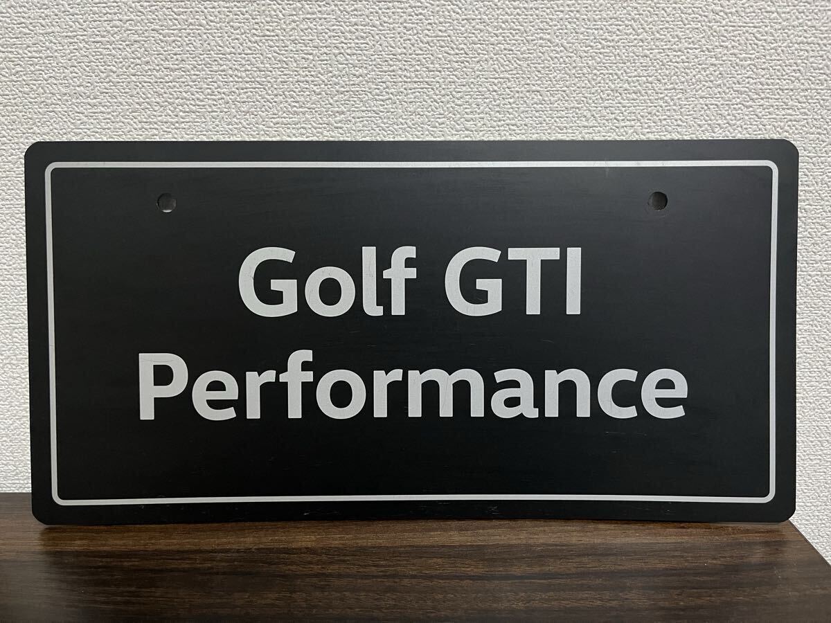 非売品 フォルクスワーゲン ゴルフ GTI パフォーマンス GOLF ディーラー 展示用 ナンバープレート マスコットプレート VW ナンバー拍卖