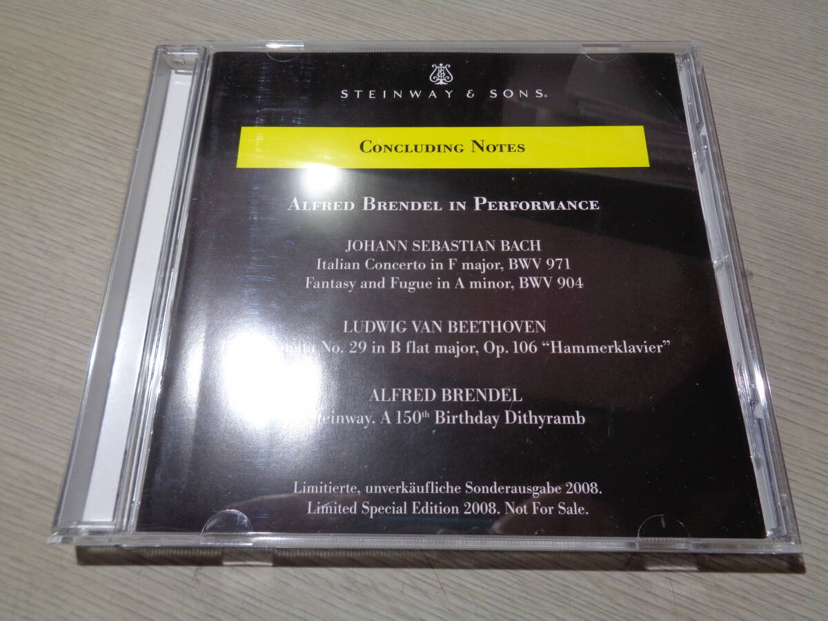 ALFRED BRENDEL IN PERFORMANCE/BRENDEL:BIRTHDAY DITHYRAMB(STEINWAY & SONS:4801741 LIMITED SPECIAL EDITION 2008 NOT FOR SALE ONLY CD拍卖