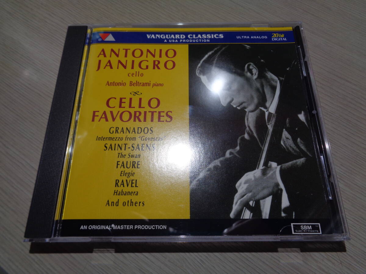 アントニオ・ヤニグロ,ANTONIO JANIGRO PLAYS CELLO FAVORITES;GRANADOS,SAINT-SAENS,FAURE,RAVEL & OTHERS(VANGUARD:SVC-80 AUDIOPHILE CD拍卖