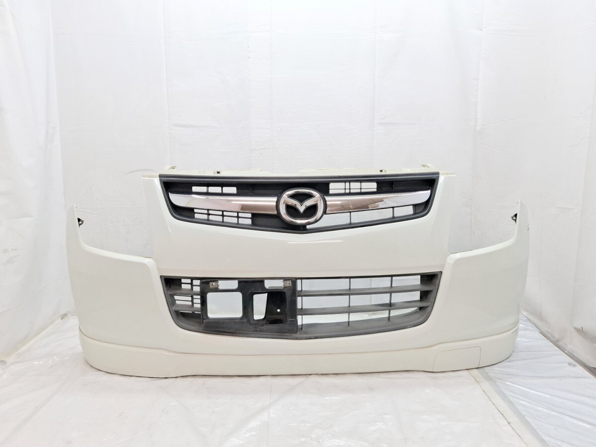 9/100 配達先条件有 B65 MJ23S AZワゴン フロントバンパー パールホワイト 白 Z7T 24年式 スポイラー付 MH23S ワゴンR拍卖