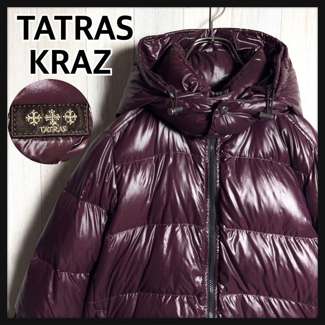 【人気モデル・美品】TATRAS タトラス KRAZ クラッツ 刺繍ロゴワッペン 2WAY ダウンジャケット ボルドー ワイン パープル 紫 44拍卖