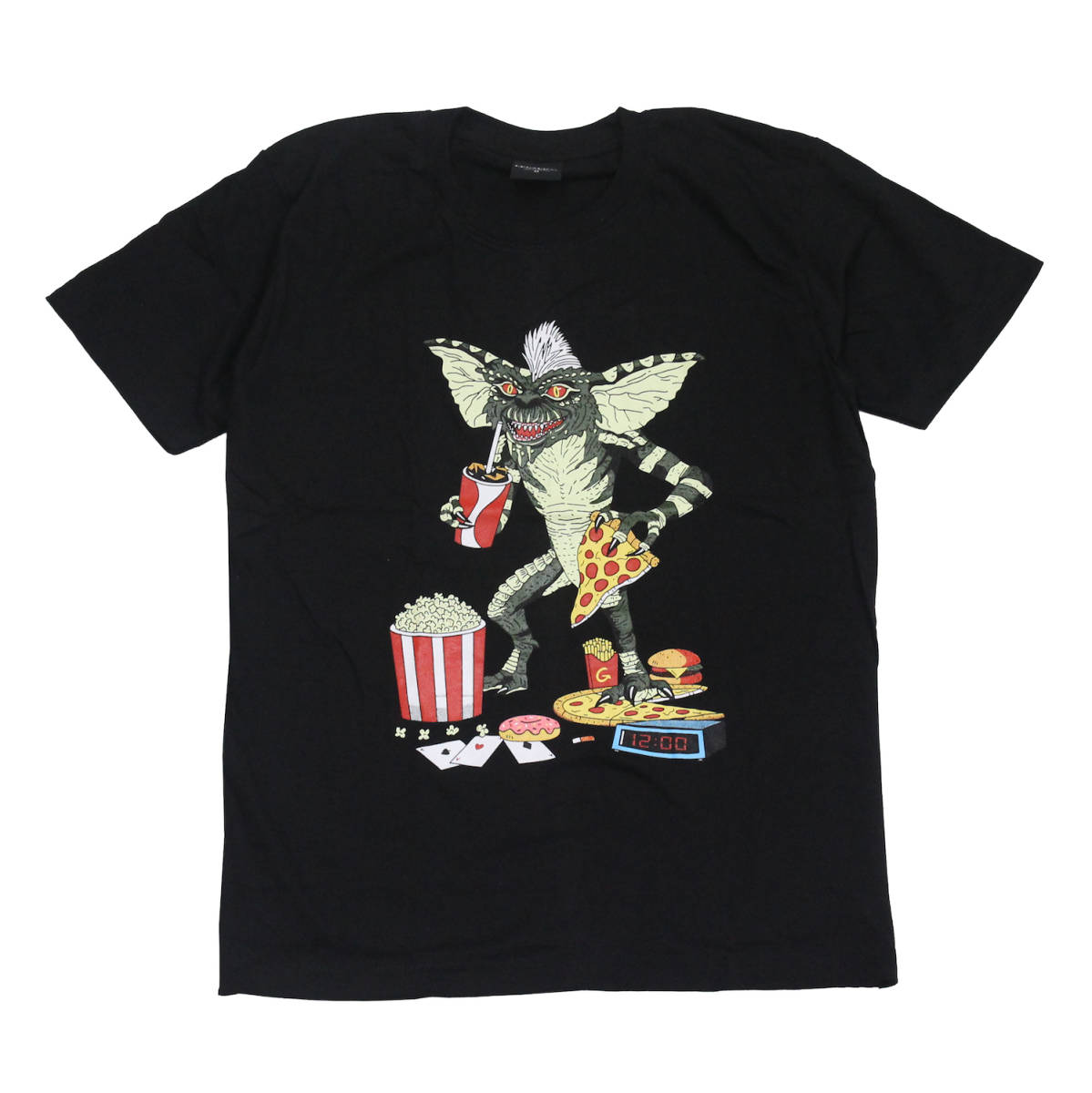 映画Tシャツ グレムリン ギズモ アメリカ ストライプ ストリート系 デザインTシャツ おもしろTシャツ メンズ 半袖 ★tsr0869-blk-xl拍卖