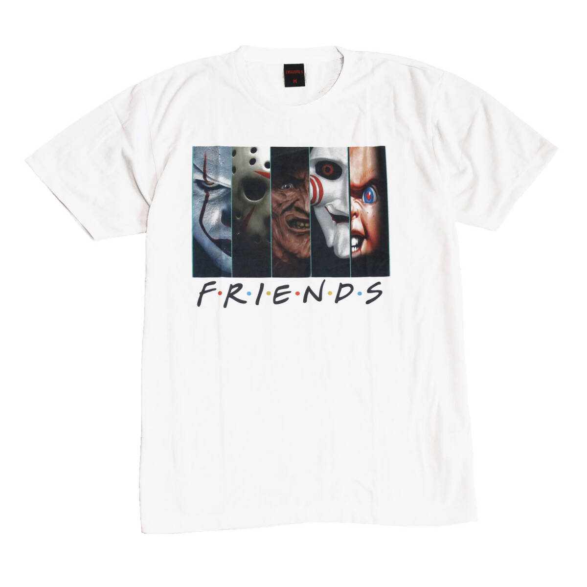 ホラー映画Tシャツ チャッキー ジェイソン フレディ フレンズ デザインTシャツ おもしろTシャツ メンズ 半袖★tsr0673-wht-m拍卖