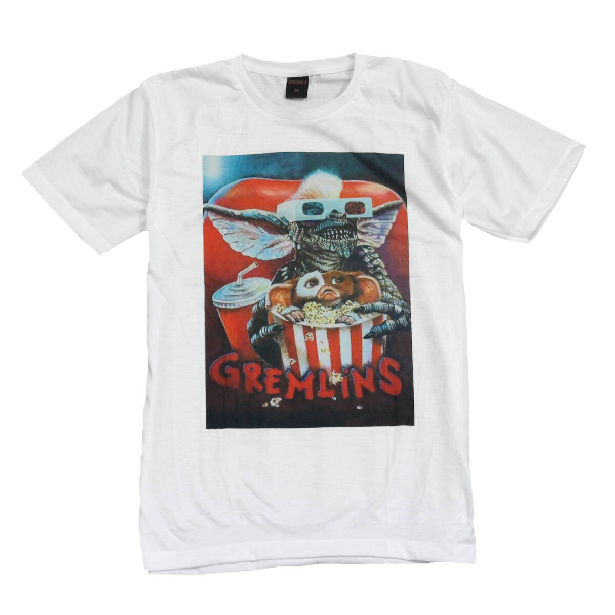 映画Tシャツ グレムリン ギズモ ストライプ 悪キャラ 人気 おしゃれ ストリート系 おもしろTシャツ メンズ 半袖★tsr0826-wht-s拍卖