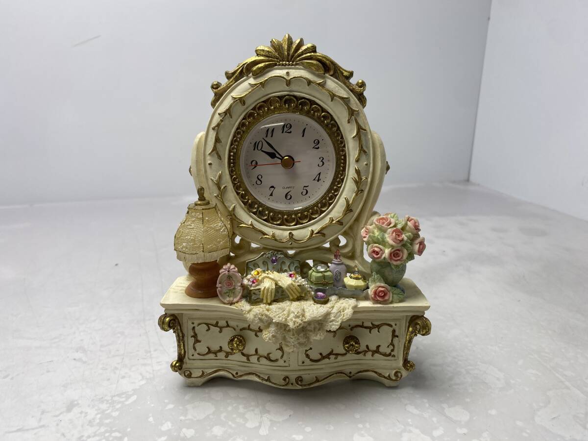 9/18★FARM HOUSE ファームハウス★置時計 アンティーク 西洋風【中古/現状品/動作未確認ジャンク】拍卖