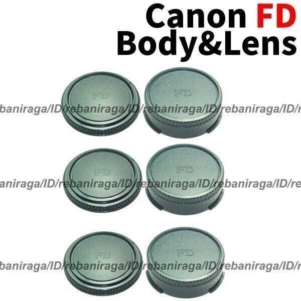 キヤノン FDマウント ボディキャップ & レンズリアキャップ 3 Canon キャノン FD ボディー キャップ ボディーキャップ レンズキャップ拍卖