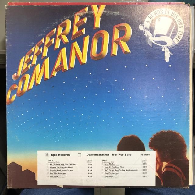 JEFFREY COMANOR / A RUMOR IN HIS OWN TIME (PE34080)拍卖