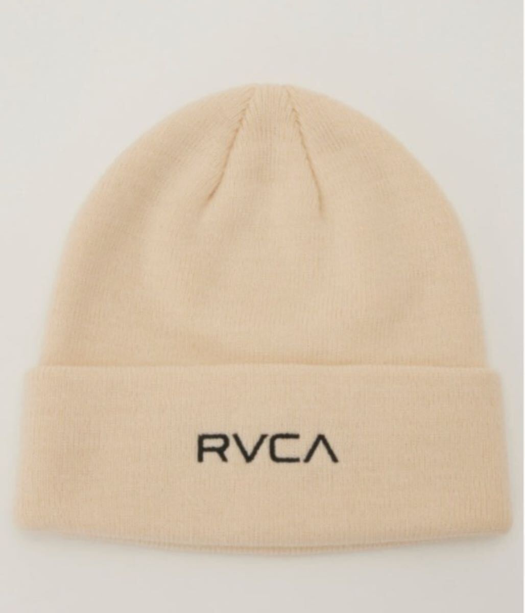 RVCA/ルーカ ニット帽 ニットキャップ ビーニー アイボリー拍卖