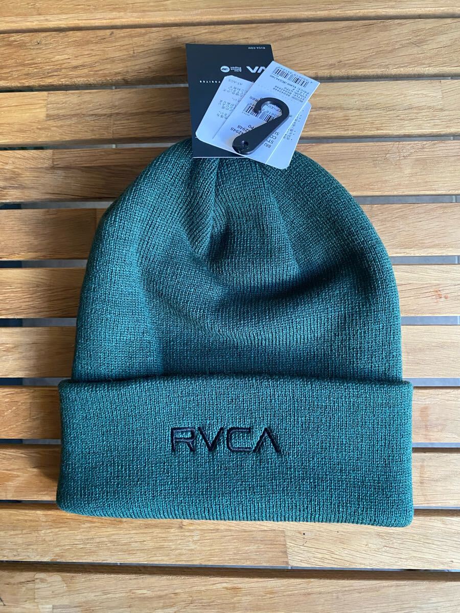 RVCA/ルーカ ニット帽 ニットキャップ ビーニー グリーン拍卖