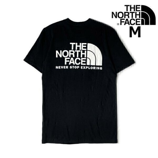 売切り【正規新品】THE NORTH FACE EVO THROWBACK S/S TEE 半袖 Tシャツ US限定 バックプリント 男女兼用 アウトドア 登山(M)黒 180902-13拍卖