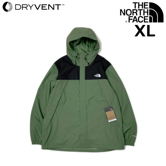 売切り【正規新品】THE NORTH FACE◆ANTORA JACKET マウンテンジャケット US限定 ハーフドームロゴ 高機能 防水 撥水(XL)緑 黒 180915-55拍卖