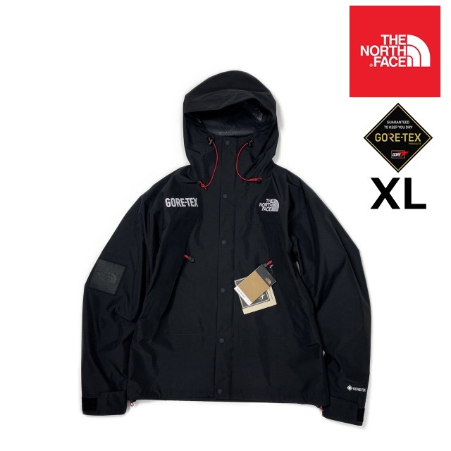 売切り【正規新品】THE NORTH FACE◆GORE-TEX MOUNTAIN JACKET マウンテンジャケット US限定 ジップインジップ ロゴ刺繍(XL)黒 180915-140拍卖