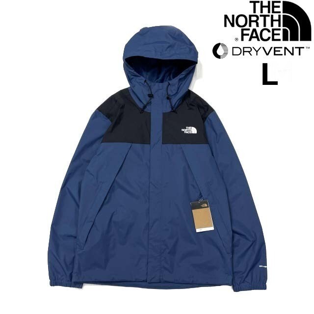 売切り【正規新品】THE NORTH FACE◆ANTORA JACKET マウンテンパーカー US限定 DRYVENT 防水 高機能 撥水 アウトドア(L)青 黒 180915-55拍卖