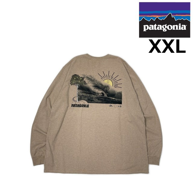 売切り【正規新品】patagonia パタゴニア◆L/S EARTHSUITS RESPONSIBILI-TEE Tシャツ ロンT US購入 アウトドア(XXL)ベージュ190124-3093拍卖
