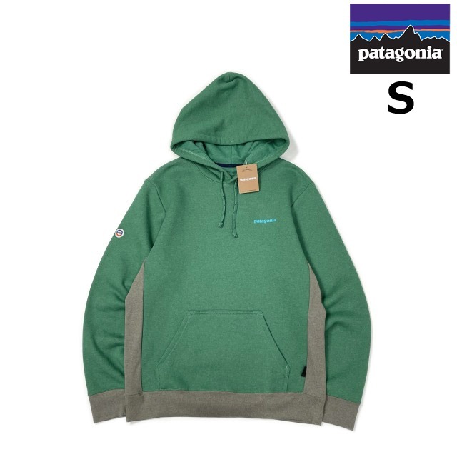 売切り【正規新品】patagonia パタゴニア◆FITZ ROY ICON UPRISAL HOODY パーカー スウェット US購入 裏起毛 男女兼用(S)緑 190124-3581拍卖