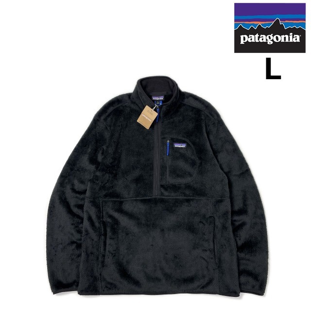 売切り【正規新品】patagonia パタゴニア◆RE-TOOL 1/2-ZIP PULLOVER フリース プルオーバー US購入 ロゴパッチ 胸ポケ(L)黒 190124-10656拍卖