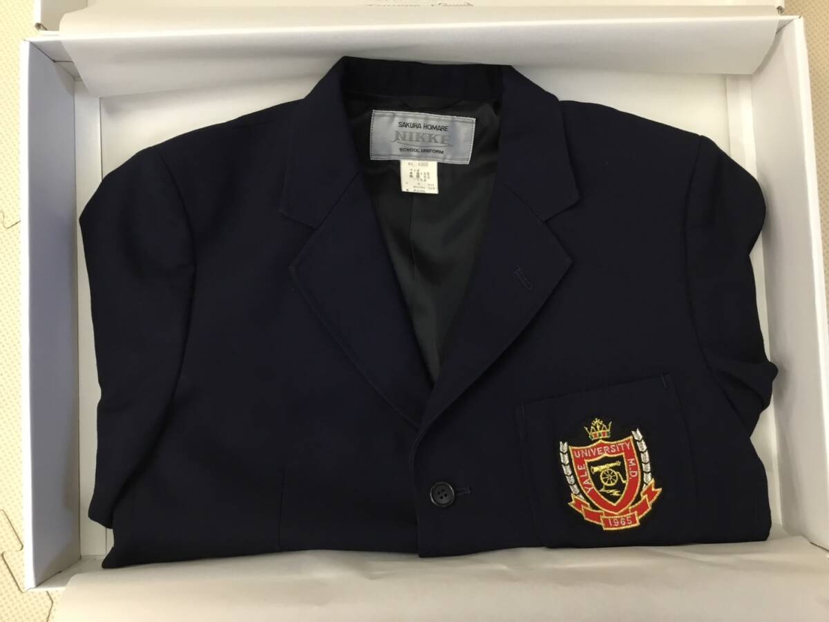 (OY)S1514 未使用品【NIKKE】スクール ユニフォーム サイズ 155B/ブレザー/紺/男子/冬用/制服/通学/小学生/中学生/演劇/フォーマル拍卖