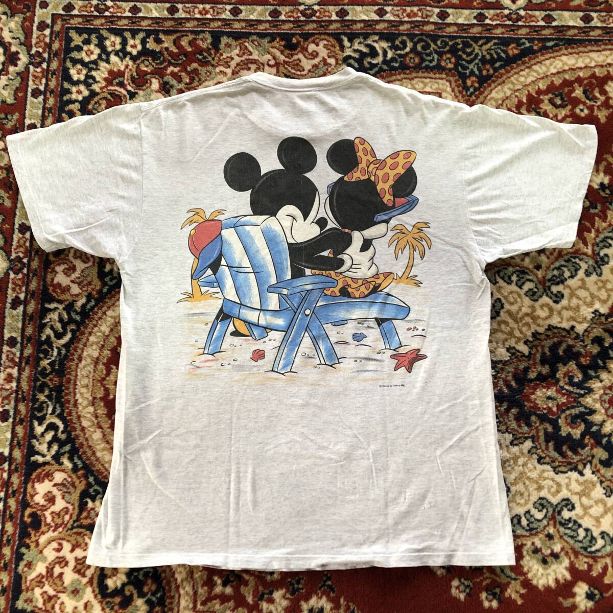 アメリカ製 old disney ヴィンテージtシャツ vintage TEE オールドディズニー 90年代 90s XL Mickey Mouse ミッキーマウス ミニー USA製拍卖