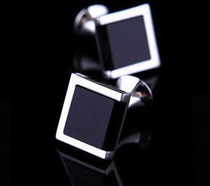 【送料無料】ケース付 カフスボタン カフリンクス カフス メンズ スクエア ブラックオニキス フォーマル おしゃれ 0014/22拍卖