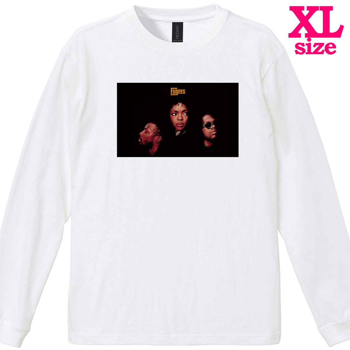 フージーズ The Fugees 柄 フォトプリント リブ付き 長袖 Tシャツ ロンT ミュージック Tシャツ 6.0oz コットン100% ユニセックス XL拍卖