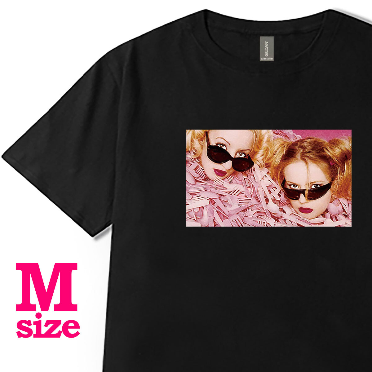 シャンプー Shampoo フォト プリント Tシャツ Delicious ミュージックTシャツ カジュアル 6.0oz コットン100% ユニセックス クロ M拍卖