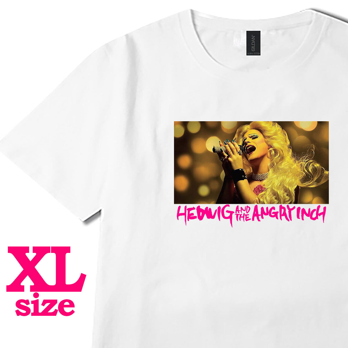 ヘドウィグ アンド アングリーインチ Hedwig and the Angry Inch フォトプリント Tシャツ 映画 ムービーTシャツ 6.0oz コットン100% シロ拍卖
