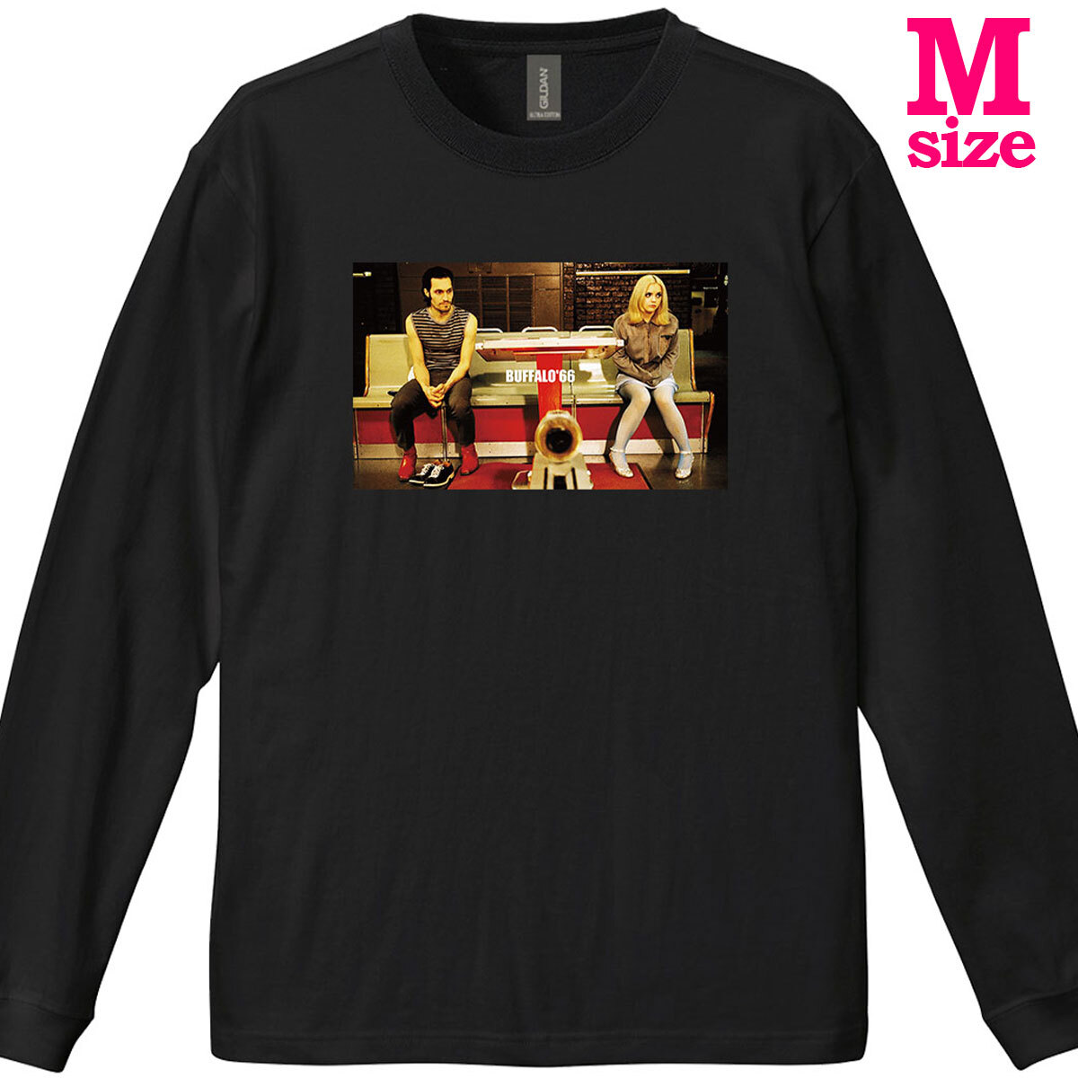 バッファロー '66 BUFFALO 柄 フォトプリント リブ付き 長袖 Tシャツ ロンT ヴィンセント・ギャロ 6.0oz コットン100% ユニセックス M拍卖